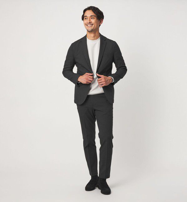 UNITED ARROWS green label relaxing「【WEB限定】JUST fit ウールライク ナロー セットアップ ジャケット＆パンツ -ストレッチ-」|スーツ|DK.GRAY