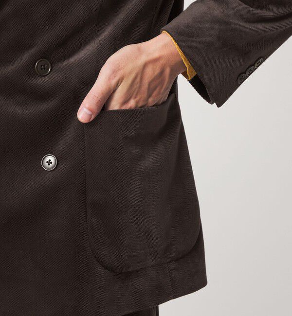 UNITED ARROWS green label relaxing「ベロア ツイル ダブルブレスト 4B ジャケット」|テーラードジャケット|