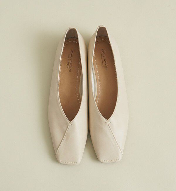 BEAUTY&YOUTH UNITED ARROWS「Vカットステッチ フラットシューズ」|バレエシューズ|