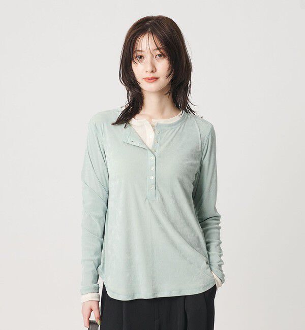 BEAUTY&YOUTH UNITED ARROWS「フロッキーチュール ヘンリーネック カットソー」|Tシャツ・カットソー|