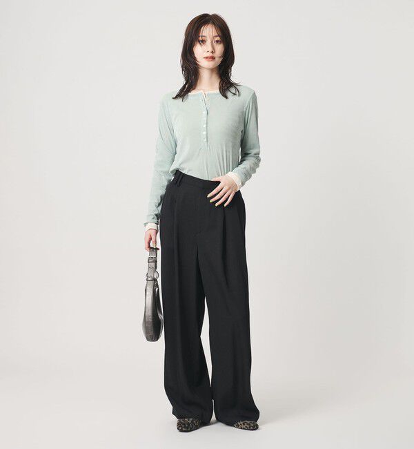 BEAUTY&YOUTH UNITED ARROWS「フロッキーチュール ヘンリーネック カットソー」|Tシャツ・カットソー|