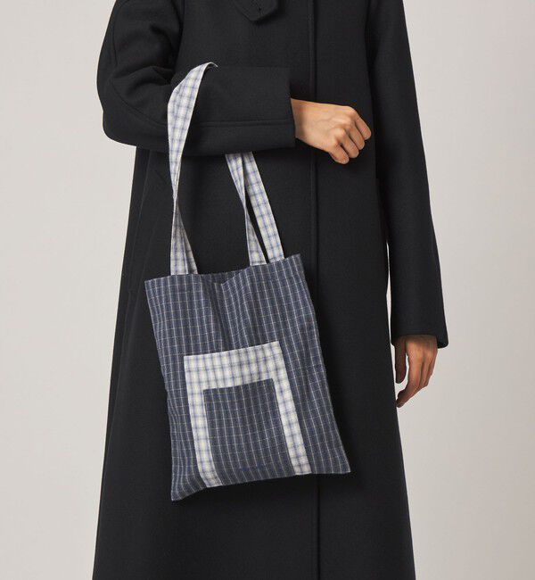 STEVEN ALAN「＜Steven Alan＞チェック ポケット トートバッグ」|トートバッグ|