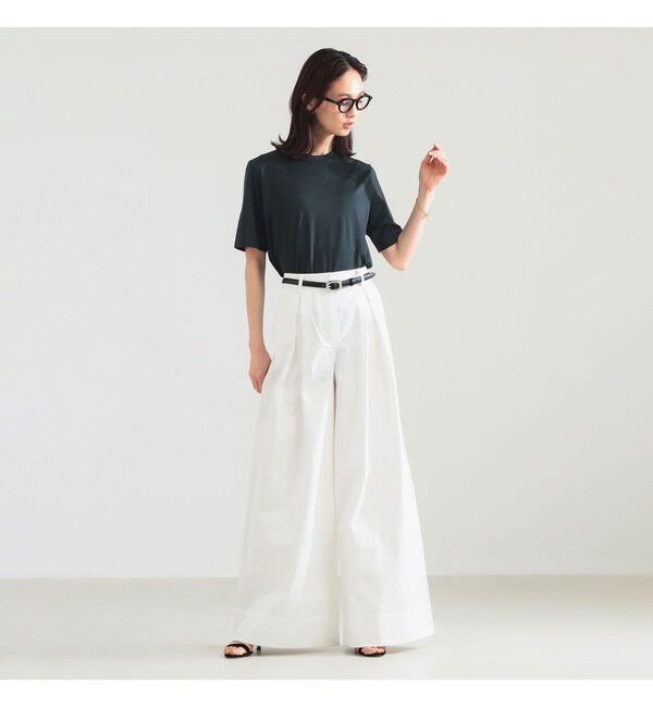 BEAMS SELECTION for WOMEN「【別注】スタイリスト佐藤佳菜子 &times; SLOANE / ウール混 クルーネック  Tシャツ」|Tシャツ・カットソー|
