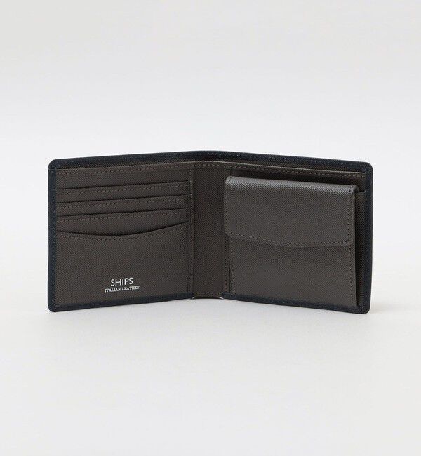 SHIPS「【WEB限定】SHIPS:【SAFFIANO LEATHER】2トーン 2つ折 ウォレット（財布）」|財布|