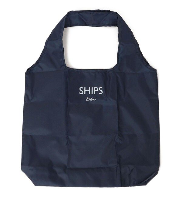 SHIPS Colors 「SHIPS Colors:〈手洗い可能〉リサイクル エコバッグ (M)」|エコバッグ|ネイビー