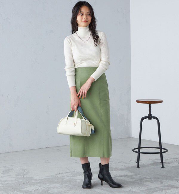 SHIPS for women「SHIPS Primary Navy Label:シルク カシミヤ タートルネック」|ニット・セーター|