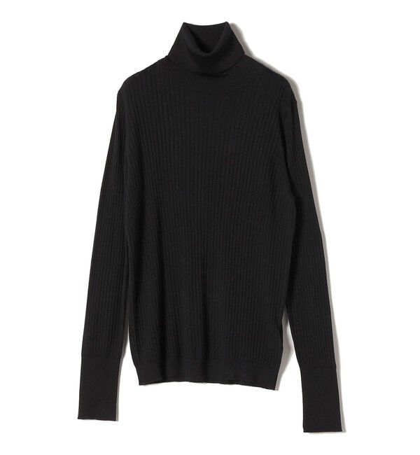SHIPS for women「SHIPS Primary Navy Label:シルク カシミヤ タートルネック」|ニット・セーター|ブラック