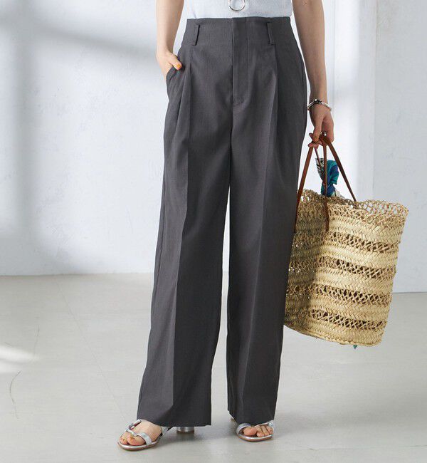 SHIPS for women「〈手洗い可能 〉ドライオックス フロント タック ストレート パンツ 25SS」|その他|