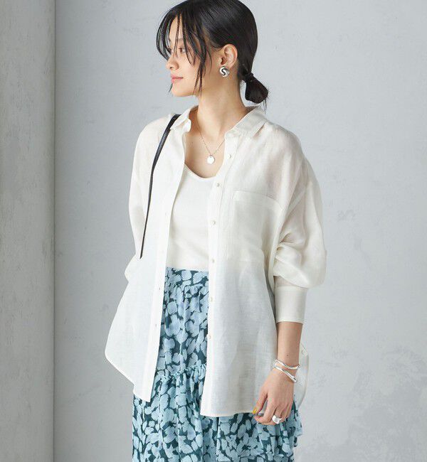 SHIPS for women「〈手洗い可能〉IMPERIAL LINEN オーバー シャツ」|シャツ・ブラウス|
