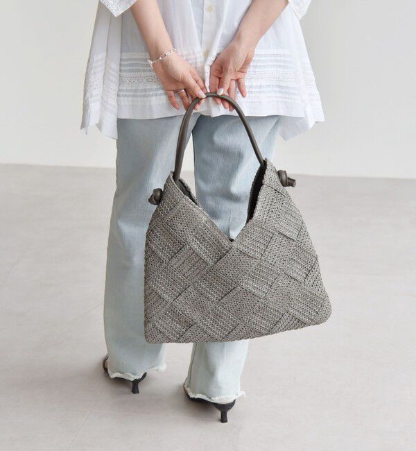 quaranciel「quaranciel: ワンハンドル Vカット メッシュ バッグ（A4対応）」|トートバッグ|