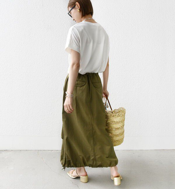 SHIPS for women「【WEB限定】〈手洗い可能〉バリエーション ロゴ 刺繍 プリントTEE」|Tシャツ・カットソー|