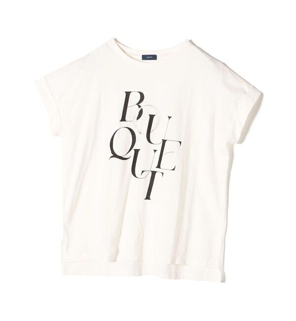 SHIPS for women「【WEB限定】〈手洗い可能〉バリエーション ロゴ 刺繍 プリントTEE」|Tシャツ・カットソー|