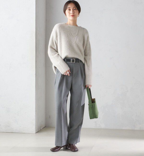SHIPS for women「〈手洗い可能〉シャーク ツイード タック パンツ」|その他|