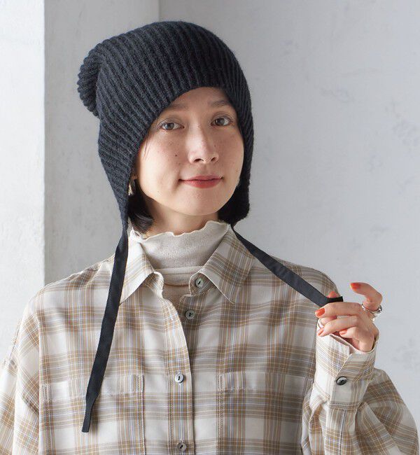 SHIPS for women「2WAY リボン ニット キャップ」|ニット帽|