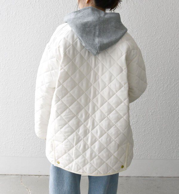 SHIPS any「Traditional Weatherwear: ARKLEY キルティング ミドル ノーカラー コート」|ノーカラーコート|