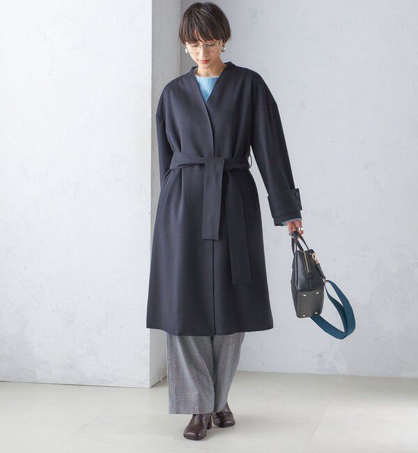 SHIPS for women「MANTECO ノーカラー コート」|ノーカラーコート|
