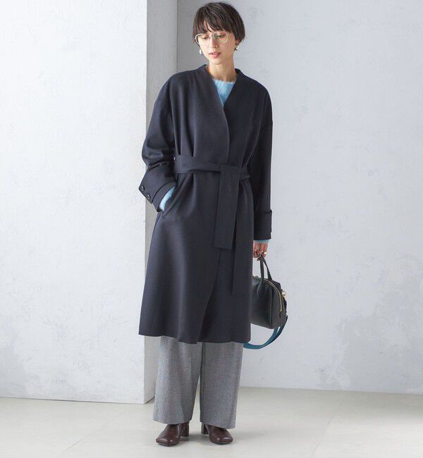 SHIPS for women「MANTECO ノーカラー コート」|ノーカラーコート|
