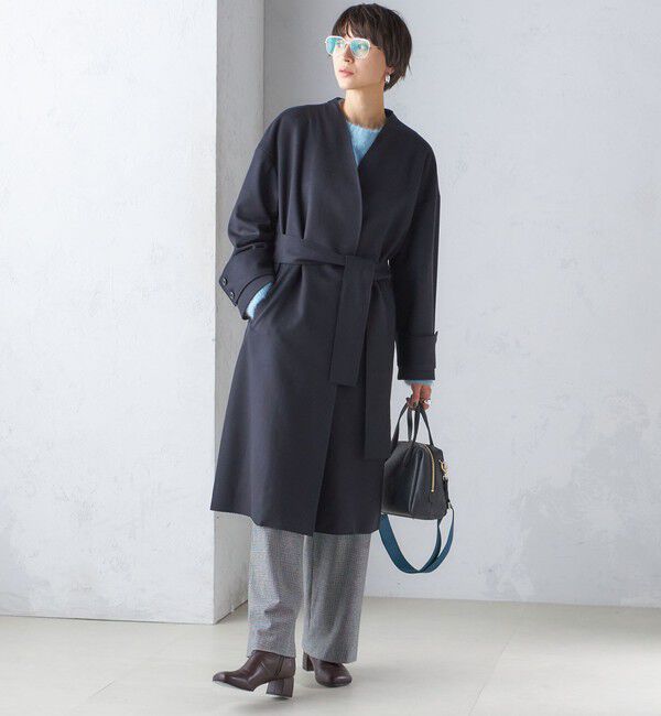 SHIPS for women「MANTECO ノーカラー コート」|ノーカラーコート|