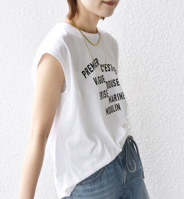 SHIPS for women「プラチナ ヴェール フレンチ スリーブ TEE」|Tシャツ・カットソー|
