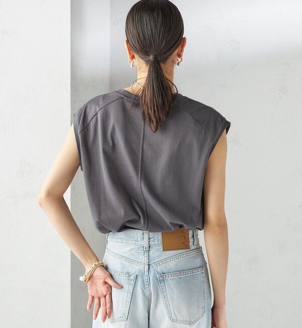 SHIPS for women「プラチナ ヴェール フレンチ スリーブ TEE」|Tシャツ・カットソー|