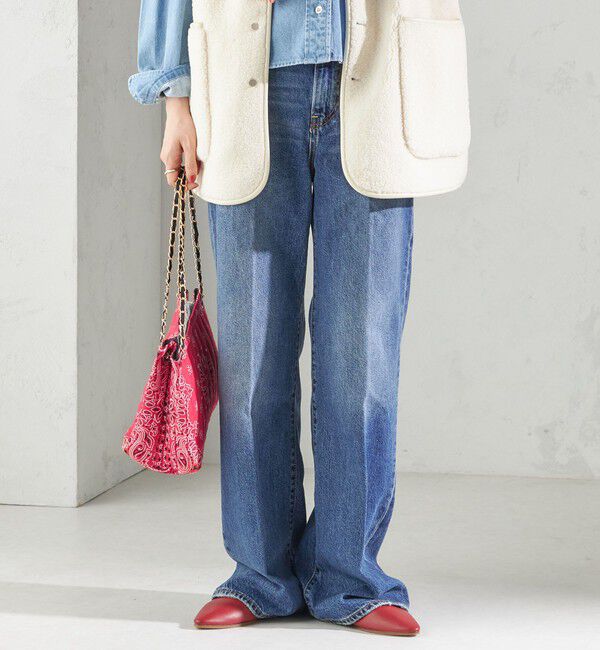 SHIPS for women「Levi&rsquo;s:RIBCAGE WIDE LEG」|デニム|