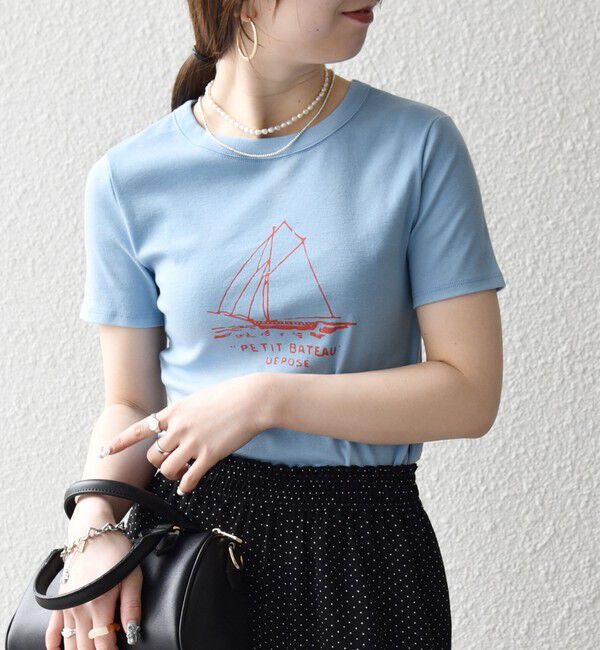 SHIPS any「【SHIPS any別注】PETIT BATEAU: ロゴ プリント コンパクト TEE 26SS」|Tシャツ・カットソー|