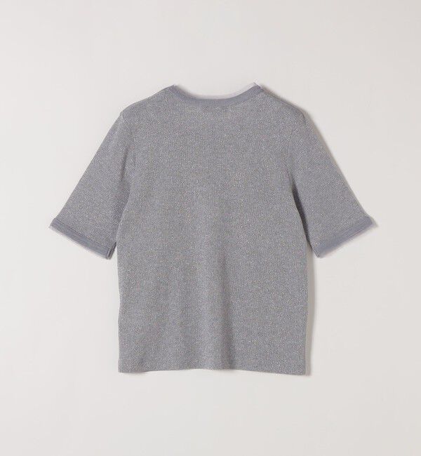 quaranciel「quaranciel:〈手洗い可能〉ラメ チュール リブ コンパクト TEE」|Tシャツ・カットソー|