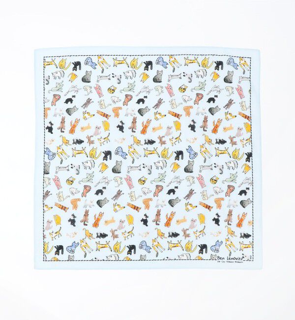 SHIPS「【City Ambient Products別注】Ben Lenovitz: DOG CAT ハンカチーフ」|ハンカチ|