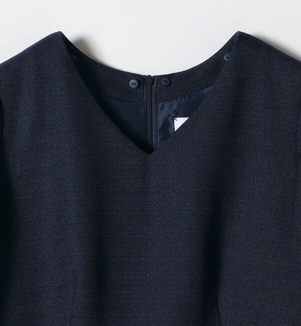 SHIPS any「〈洗濯機可能〉レースカラー ロング スリーブ ワンピース［NAVY BLUE］」|ワンピース|