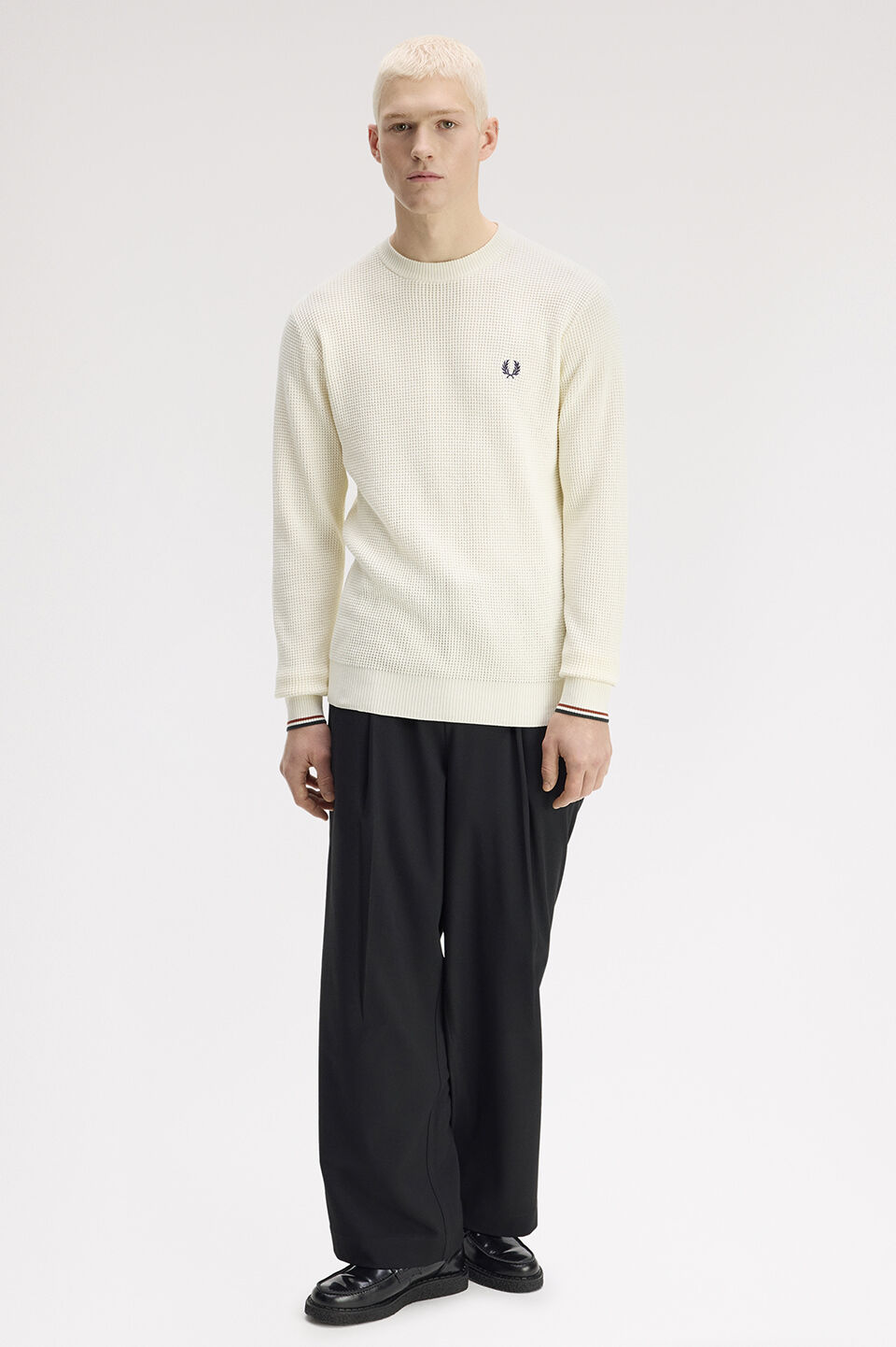  「FRED PERRY／Waffle Stitch Jumper／ワッフルステッチニット」|ニット・セーター|