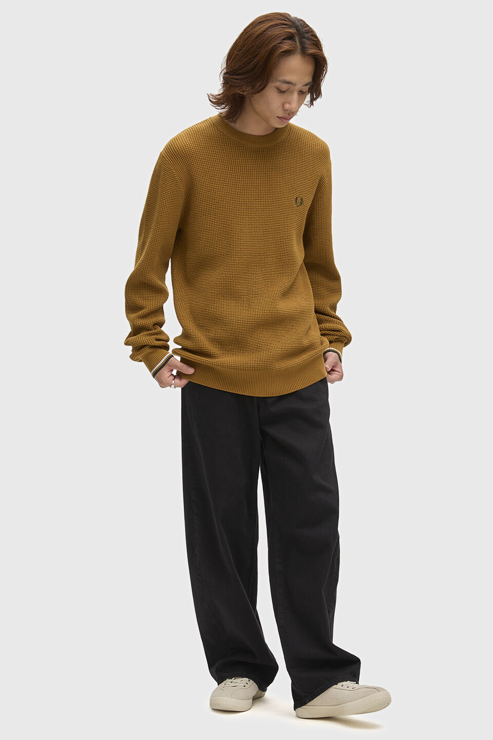  「FRED PERRY／Waffle Stitch Jumper／ワッフルステッチニット」|ニット・セーター|