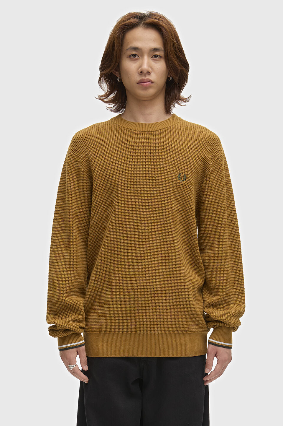  「FRED PERRY／Waffle Stitch Jumper／ワッフルステッチニット」|ニット・セーター|