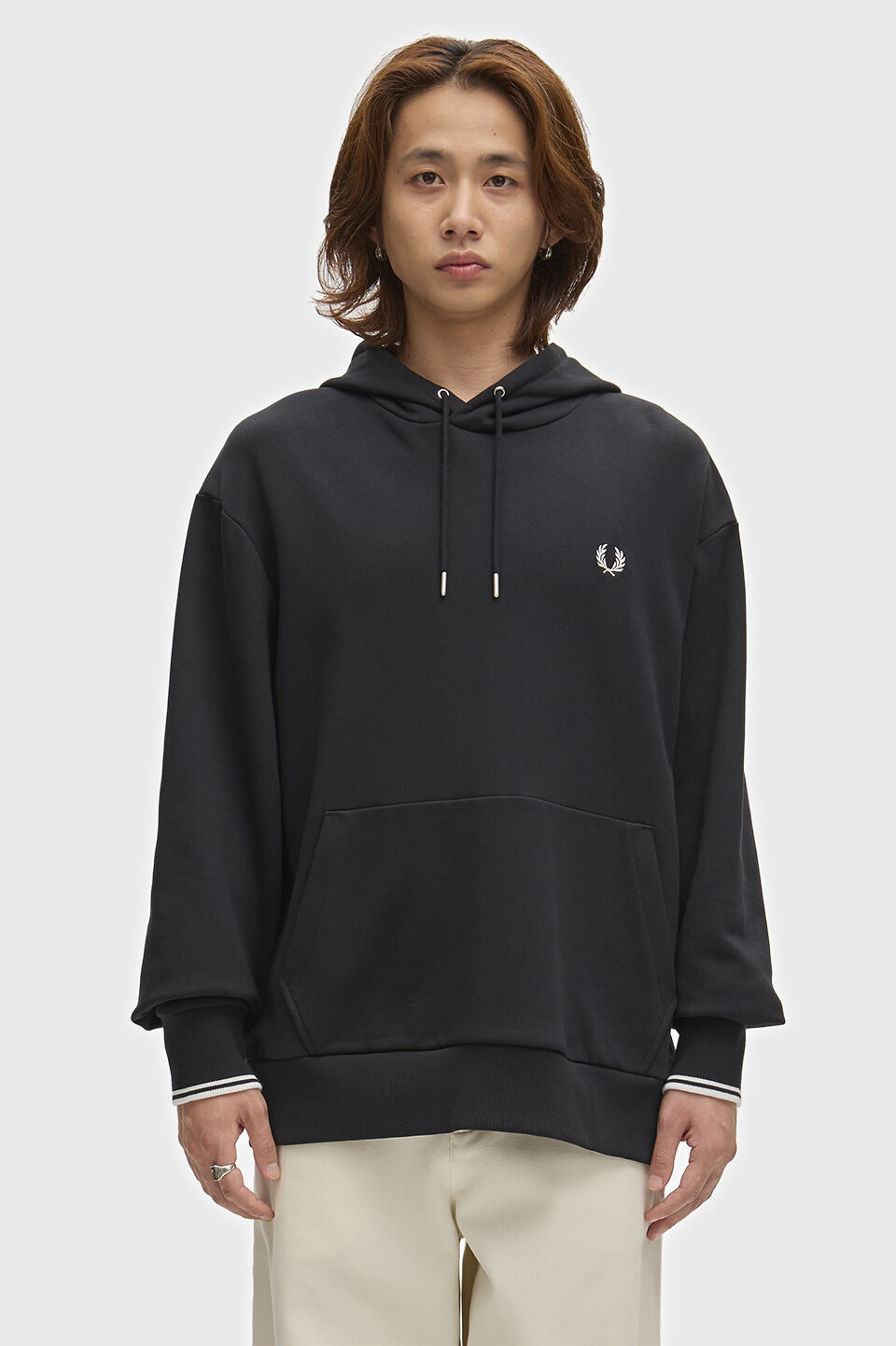 FRED PERRY 「FRED PERRY／Tipped Hooded Sweatshirt／ワンポイントロゴ フードスウェット」|スウェット・ジャージ|