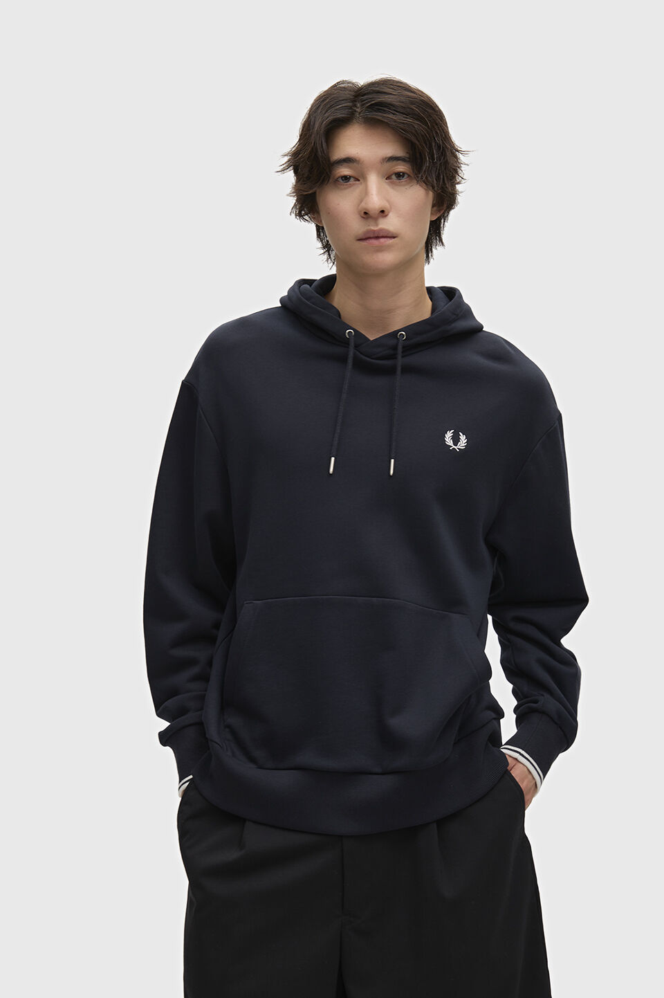 FRED PERRY 「FRED PERRY／Tipped Hooded Sweatshirt／ワンポイントロゴ フードスウェット」|スウェット・ジャージ|