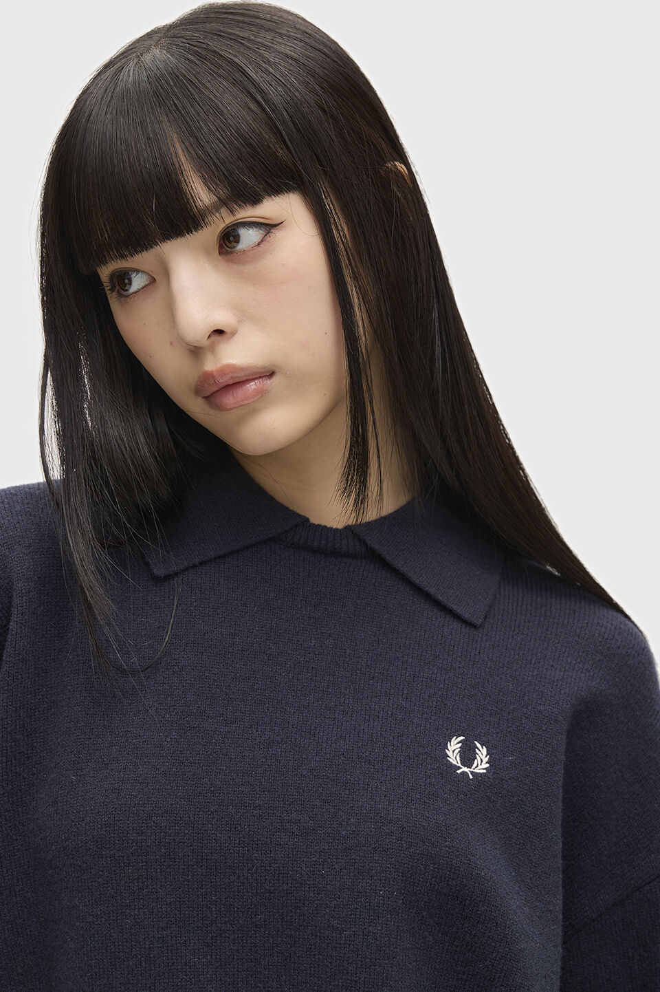 FRED PERRY 「FRED PERRY／SPLIT CUFF COLLARED JUMPER／レイヤードカラー ニットポロシャツ」|ポロシャツ|