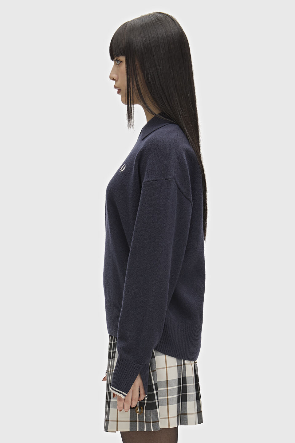 FRED PERRY 「FRED PERRY／SPLIT CUFF COLLARED JUMPER／レイヤードカラー ニットポロシャツ」|ポロシャツ|