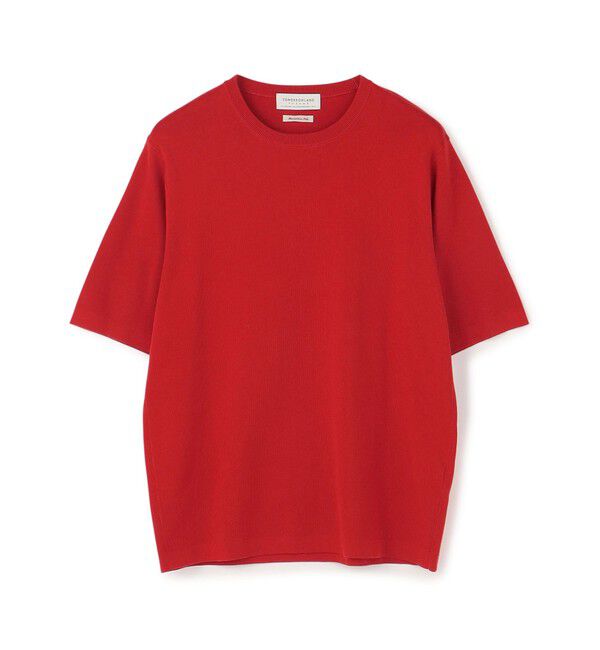 TOMORROWLAND MENS「TOMORROWLAND tricot シーアイランドコットン クルーネックプルオーバー」|ニット・セーター|35 レッド