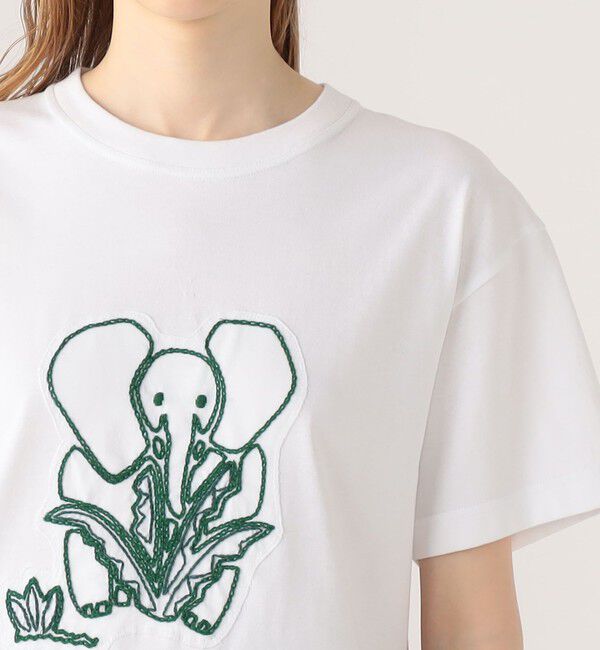 CABaN「ドライスビンコットン ELEPHANTエンブロイダリー Tシャツ」|Tシャツ・カットソー|
