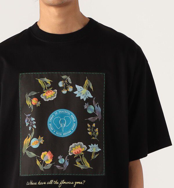 CABaN「CABaN スビンコットン フラワーサークルプリントＴシャツ」|Tシャツ・カットソー|