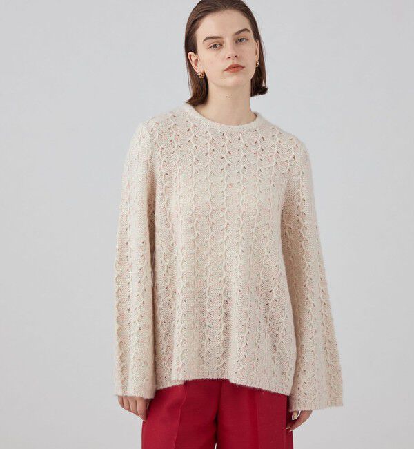 Ballsey「Cashmere Collection フレアスリーブプルオーバー」|ニット・セーター|