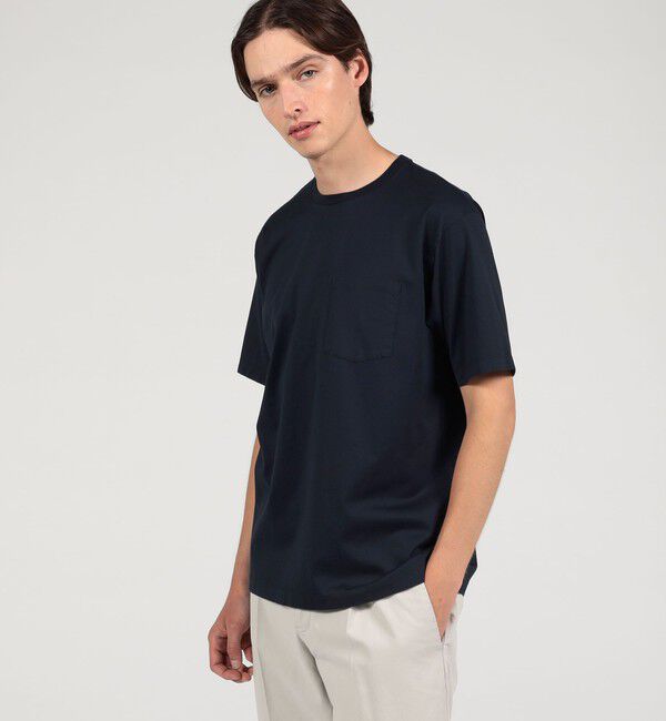 TOMORROWLAND MENS「ギザコットン ハーフスリーブ ポケットTシャツ」|Tシャツ・カットソー|