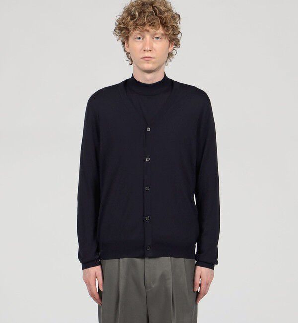 TOMORROWLAND MENS「TOMORROWLAND tricot スーパーファインメリノウール Vネックカーディガン S-WOOL」|カーディガン|
