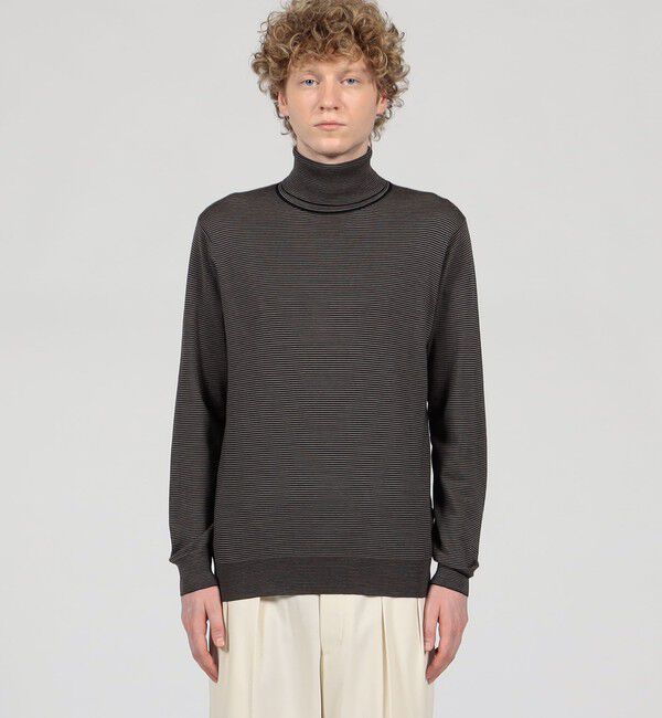 TOMORROWLAND MENS「TOMORROWLAND tricot スーパーファインメリノウール タートルネック S-WOOL」|ニット・セーター|