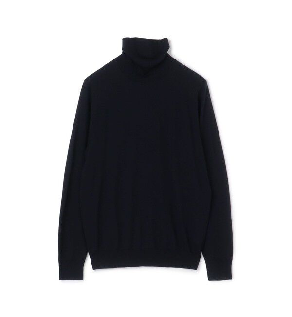 TOMORROWLAND MENS「TOMORROWLAND tricot スーパーファインメリノウール タートルネック S-WOOL」|ニット・セーター|69 ネイビー