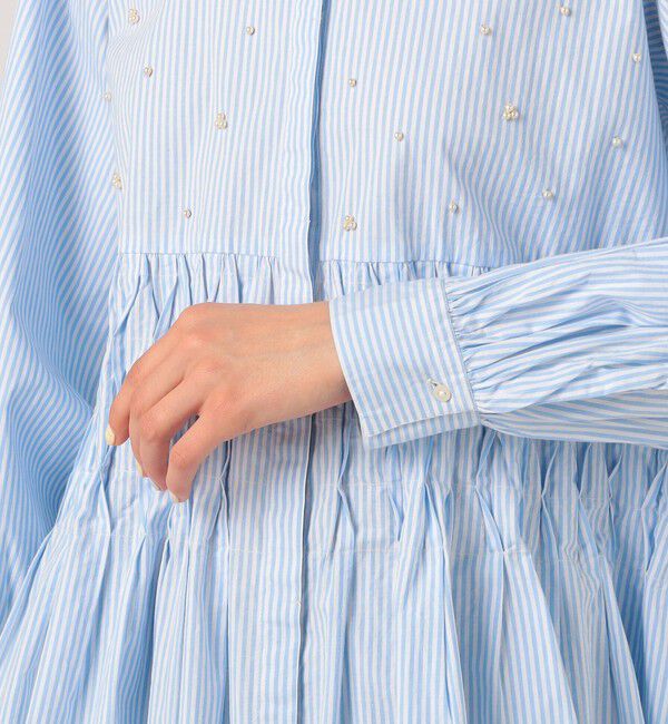 TOMORROWLAND BUYING WEAR「【別注】ne Quittez pas BLACK Tuck ストライプ ブラウス」|シャツ・ブラウス|