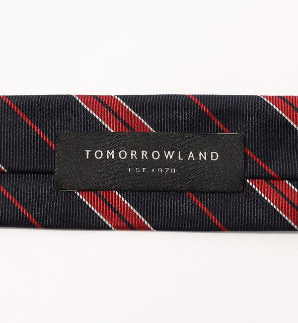 TOMORROWLAND GOODS「TOMORROWLAND シルク レジメンタルストライプナロータイ」|ネクタイ・蝶ネクタイ|