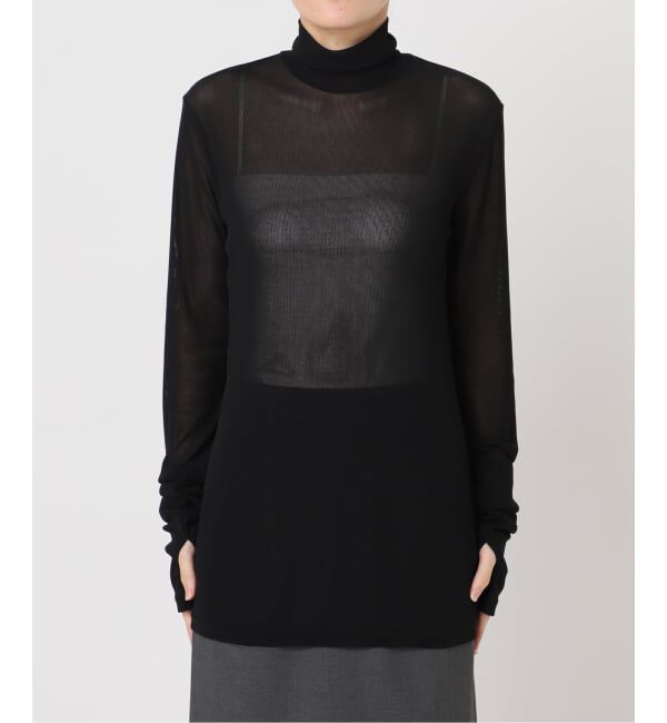  「《追加6》SHEER HIGH NECK TOP：カットソー」|Tシャツ・カットソー|