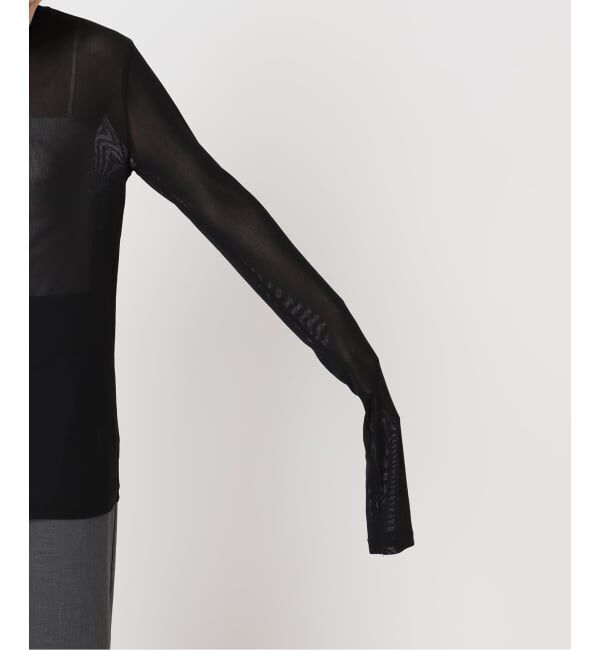  「《追加6》SHEER HIGH NECK TOP：カットソー」|Tシャツ・カットソー|