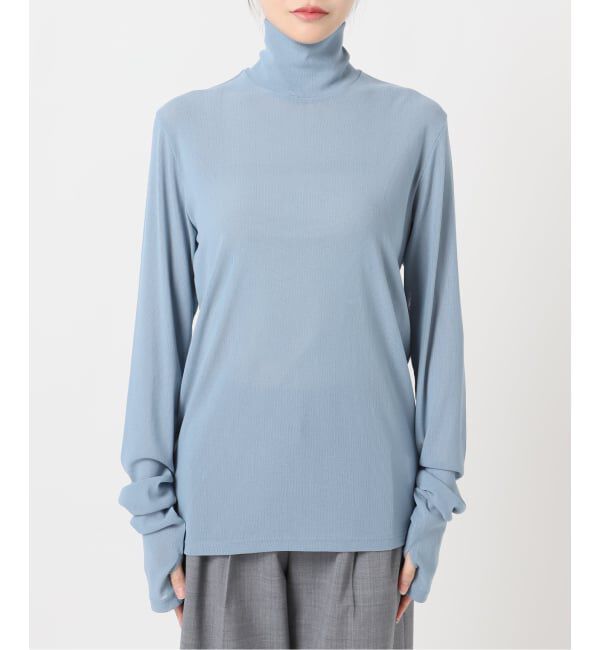  「《追加6》SHEER HIGH NECK TOP：カットソー」|Tシャツ・カットソー|