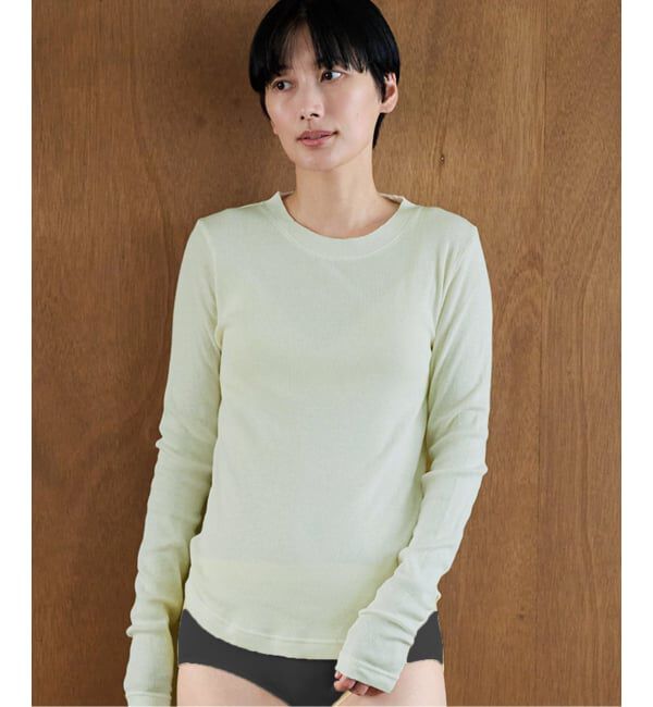 EMILYWEEK「《追加2》コットンカシミヤ テレコクループルオーバー」|Tシャツ・カットソー|グリーン